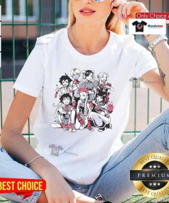 Awesome Women of Street Fighter Gamer Ladies Tee featuring vibrant graphics of iconic female fighters in action.
