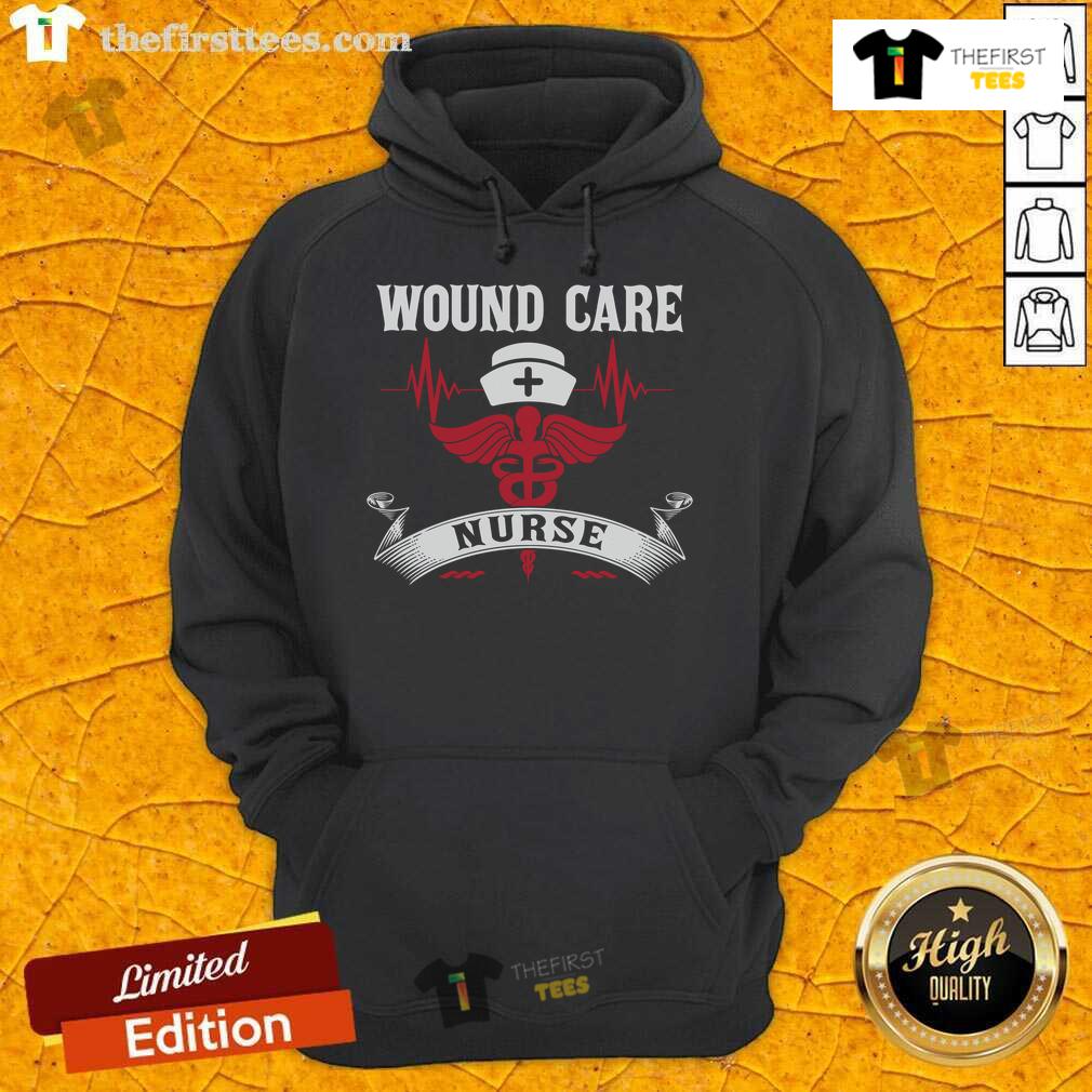 Awesome Wound Care Nurse Caduceus Medical Symbol Nurse Hat Heartbeat Hoodie Awesome wound care nurse hoodie featuring caduceus symbol, nurse hat, and heartbeat design for medical professionals.