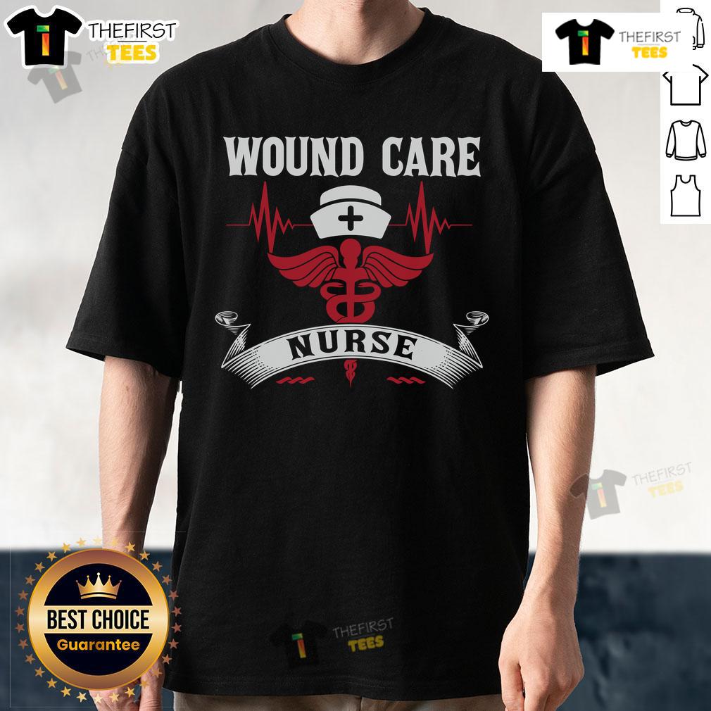 Awesome Wound Care Nurse Caduceus Medical Symbol Nurse Hat Heartbeat T Shirt Awesome Wound Care Nurse T-Shirt featuring Caduceus symbol, nurse hat, and heartbeat design for dedicated healthcare professionals.