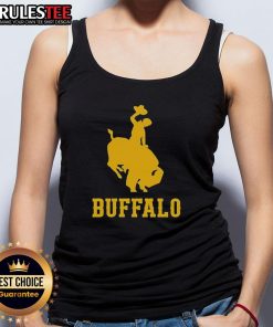 Awesome Wyoming Buffalo Tank Top featuring a bold buffalo graphic, perfect for summer outings and outdoor adventures.