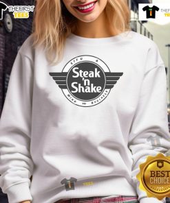 Awesomesteak-N-Shake logo sweatshirt featuring a stylish design perfect for fans of the popular restaurant brand.