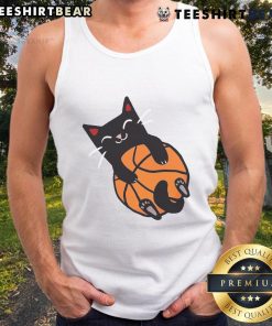 Adorable cat wearing a cute basketball tank top, perfect for pet lovers and sports enthusiasts.