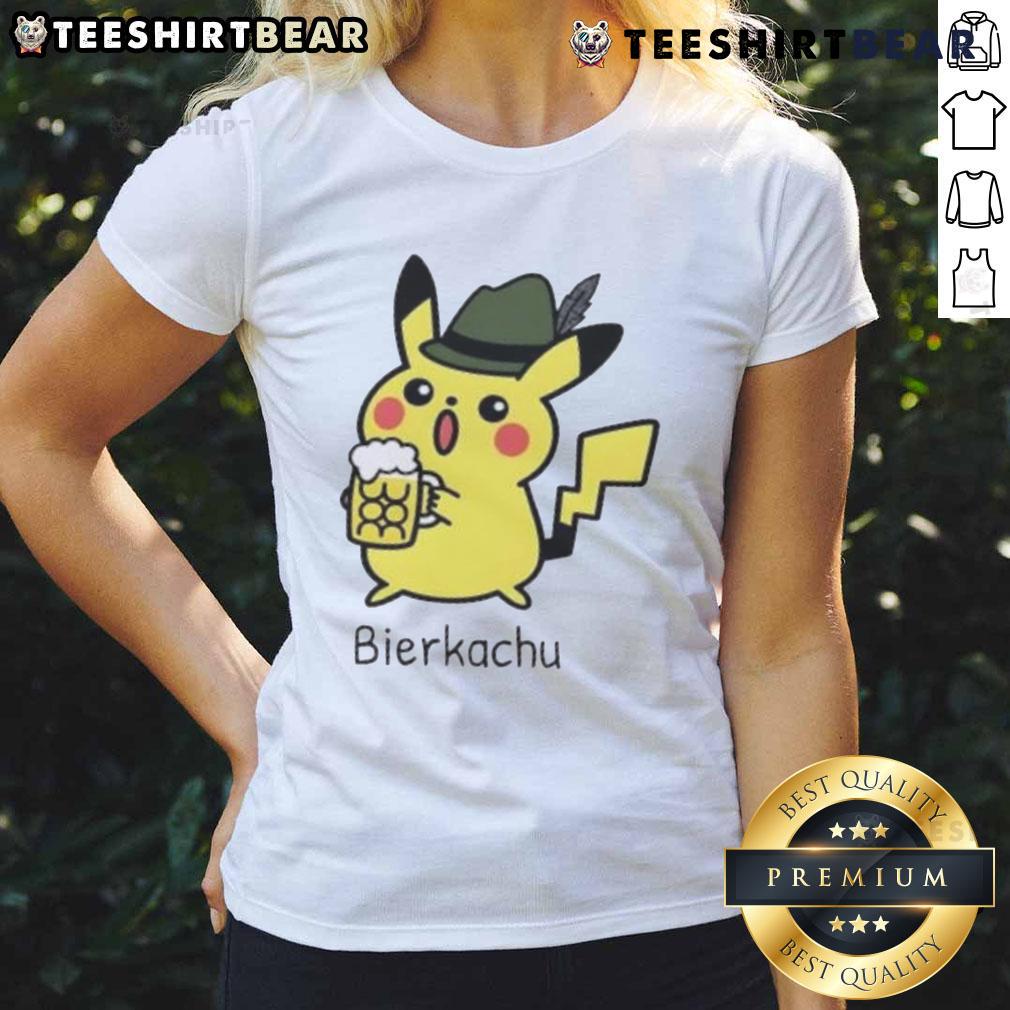 Cute Bierkachu Pikachu Beer Ladies Tee Cute Bierkachu Pikachu beer-themed ladies tee featuring a playful design perfect for Pokmon and beer lovers.