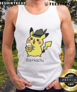 Alt Text: Adorable Cute Bierkachu Pikachu beer tank top featuring a playful Pikachu design perfect for summer fun.