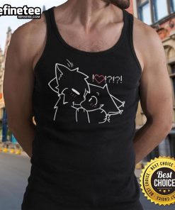 Cute boy-kisser couple wearing matching tank tops, enjoying a sunny day together. Perfect for summer vibes and love!