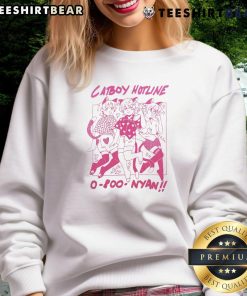 Cute Catboy Hotline sweatshirt featuring a playful catboy design in vibrant colors, perfect for fans of kawaii fashion.