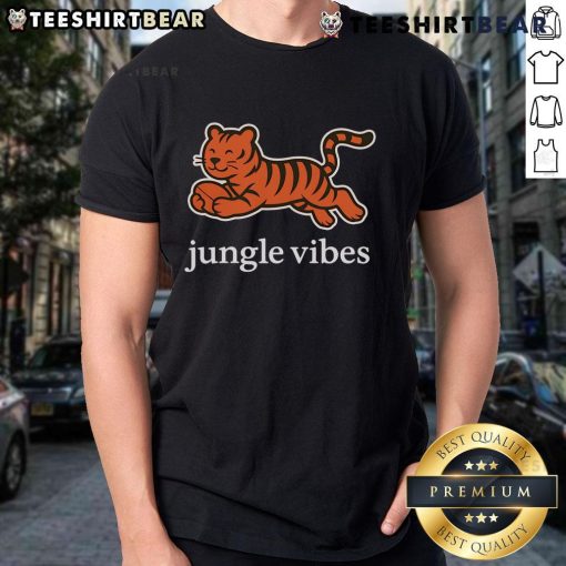 Alt Text: Cute Cincinnati Bengals Jungle Vibes Run Wild T-Shirt featuring vibrant colors and playful design, perfect for fans.