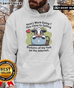 Alt Text: Cute cow hoodie with playful design, perfect for showcasing your unique style in online selling and fashion photography.