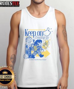 Cute Death Stranding tank top featuring 'Time to Connect, Keep On Keeping On' design, perfect for gamers and fans.