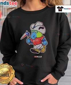 Cute DLLS mascot mashup sweatshirt featuring vibrant graphics and cozy design, perfect for fans of stylish apparel.