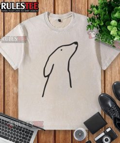Alt Text: Cute dog graphic on a classic washed t-shirt, perfect for dog lovers and casual wear enthusiasts.