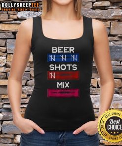 Cute drinking tally shirt featuring a beer and shots mix party tracker design on a stylish tank top.