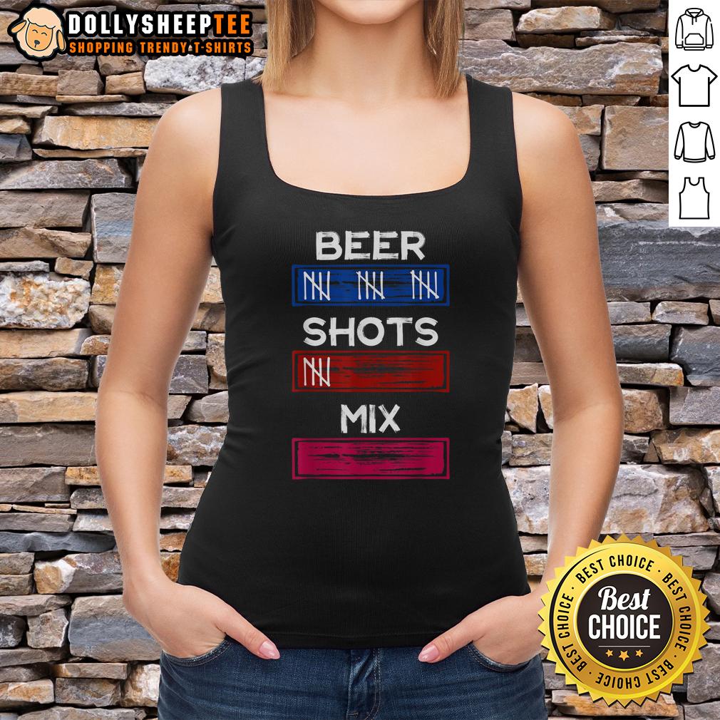 Cute Drinking Tally Shirt Beer Shots Mix Party Tracker Tank Top Cute drinking tally shirt featuring a beer and shots mix party tracker design on a stylish tank top.