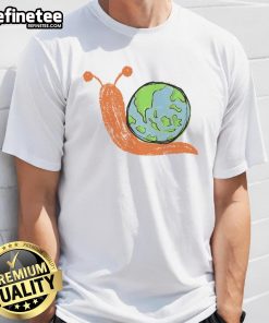 Cute Earth Snail T-Shirt featuring a colorful snail design on a soft fabric, perfect for nature lovers.