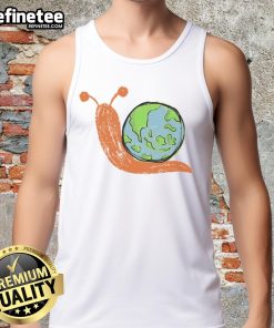 Adorable Cute Earth Snail Tank Top featuring a whimsical snail design on a vibrant background, perfect for casual wear.