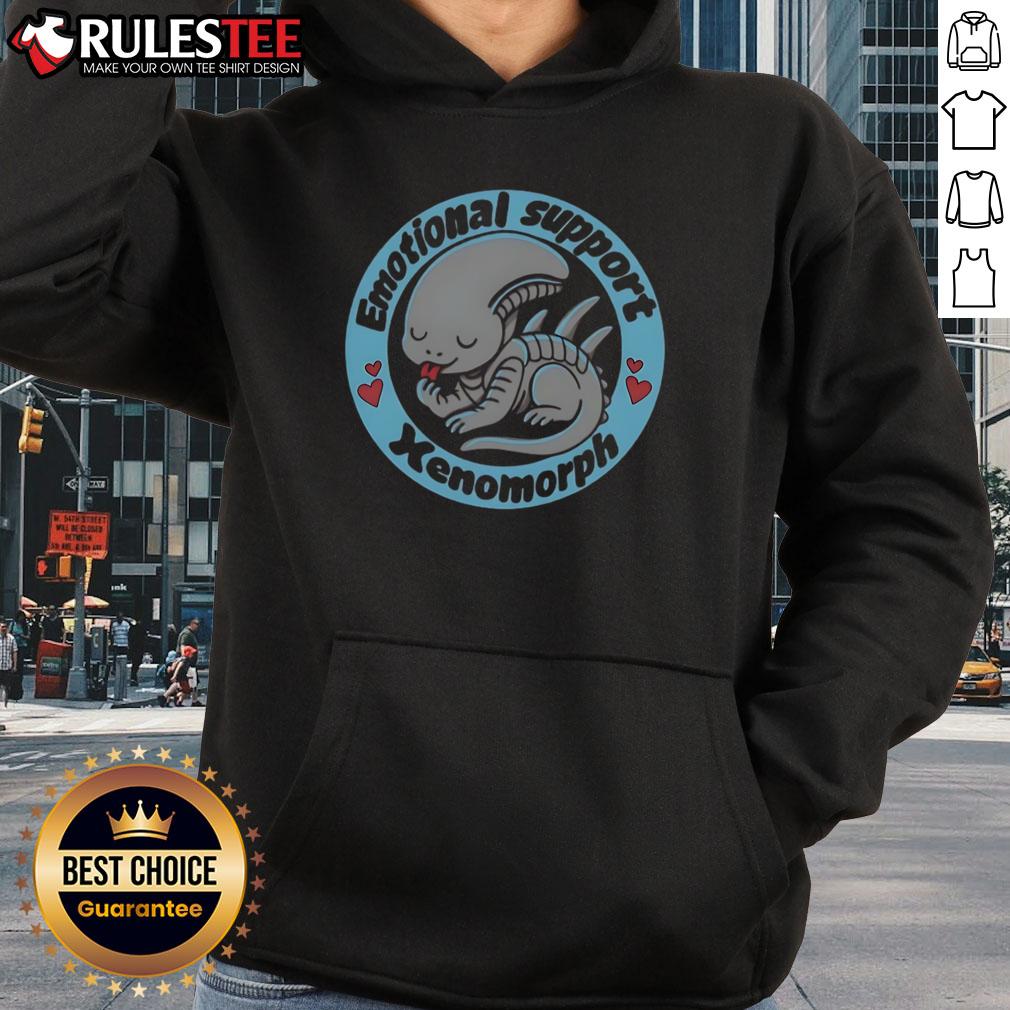 Cute Emotional Support Xenomorph Alien Predator Hoodie Cute emotional support xenomorph alien predator hoodie with vibrant colors and playful design, perfect for fans.