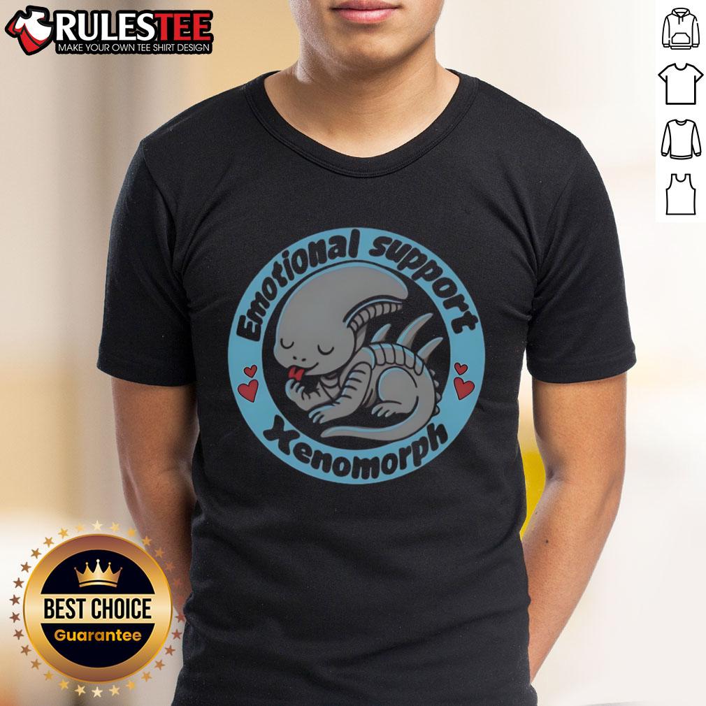 Cute Emotional Support Xenomorph Alien Predator T Shirt Adorable emotional support xenomorph alien predator T-shirt featuring a cute design, perfect for sci-fi fans and comfort lovers.