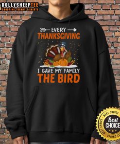 Cute Thanksgiving hoodie featuring a playful turkey design, perfect for family gatherings and festive celebrations.