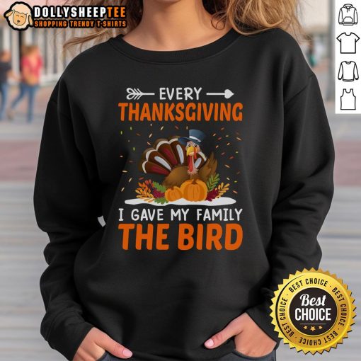 Alt Text: Cute Thanksgiving sweatshirt featuring a turkey design, perfect for family gatherings and holiday celebrations.