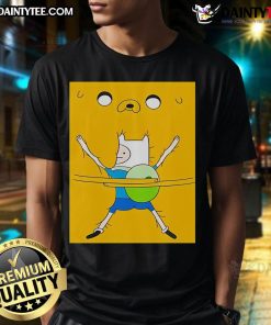 Alt Text: Cute Finn The Human Hug Bobs T-Shirt featuring vibrant graphics and soft fabric, perfect for Adventure Time fans.