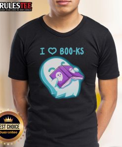Cute Ghost Book I Heart Boo-Ks T-Shirt featuring an adorable ghost and book design, perfect for Halloween and reading lovers.