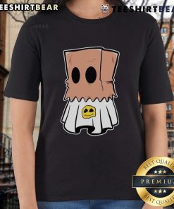 Cute ghost Halloween ladies tee featuring a playful ghost design, perfect for festive fall celebrations.