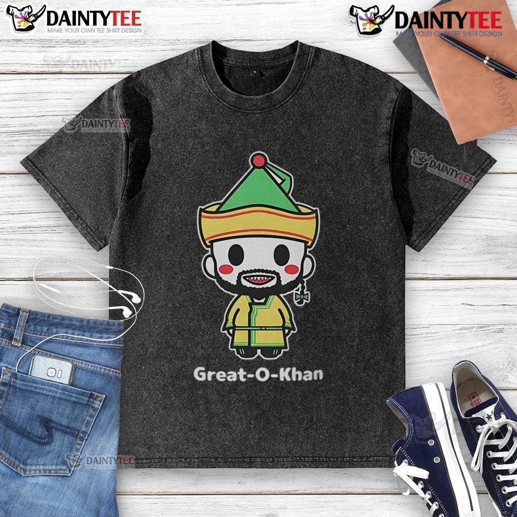 Cute Great O Khan Drawn Khan 9 Chibi Washed T Shirt