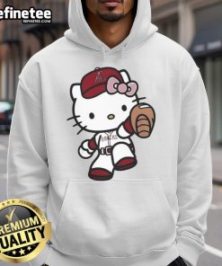 Alt Text: Cute Hello Kitty Arizona Diamondbacks MLB 2025 hoodie featuring a playful design perfect for baseball fans.