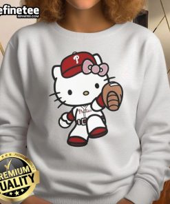 Cute Hello Kitty Philadelphia Phillies MLB 2025 sweatshirt featuring adorable design for baseball fans.