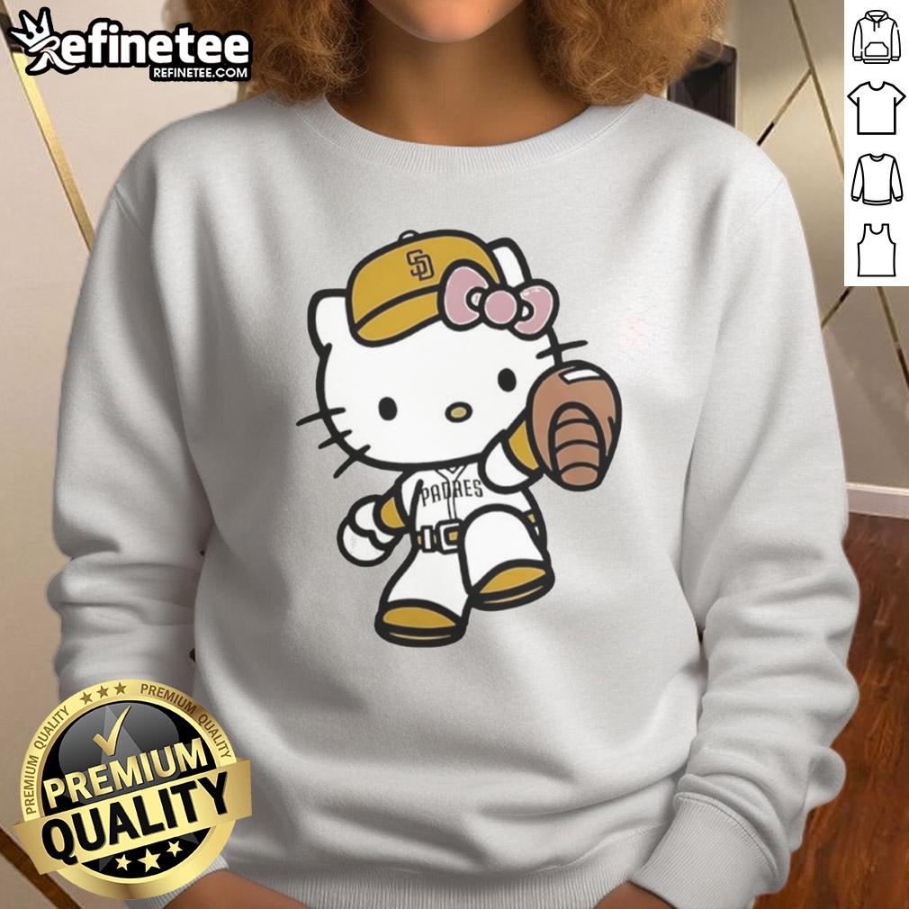 Cute Hello Kitty San Diego Padres Mlb 2025 Sweatshirt Cute Hello Kitty San Diego Padres MLB 2025 sweatshirt featuring a playful design perfect for baseball fans and fashion lovers.