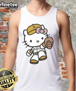 Cute Hello Kitty San Diego Padres MLB 2025 tank top featuring vibrant colors and playful design, perfect for fans and collectors.