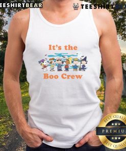 Adorable Cute It's The Boo Crew Peanuts Tank Top featuring vibrant colors and playful design for Halloween festivities.