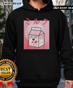 Alt Text: Cute kawaii strawberry milk hoodie featuring a vibrant Japanese aesthetic design, perfect for cozy fashion lovers.