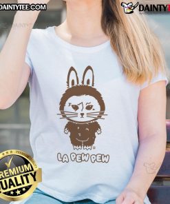 Cute LaPewPew Ladies Tee featuring a playful design, perfect for casual wear and stylish comfort.