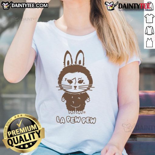 Cute LaPewPew Ladies Tee featuring a playful design, perfect for casual wear and stylish comfort.