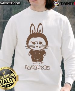 Alt Text: Cozy Cute LaPewPew sweatshirt featuring playful graphics, perfect for casual wear and expressing your unique style.