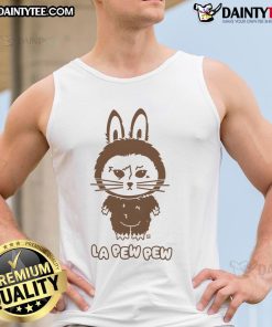 Cute LaPewPew tank top featuring a playful graphic design, perfect for casual summer outfits and animal lovers.