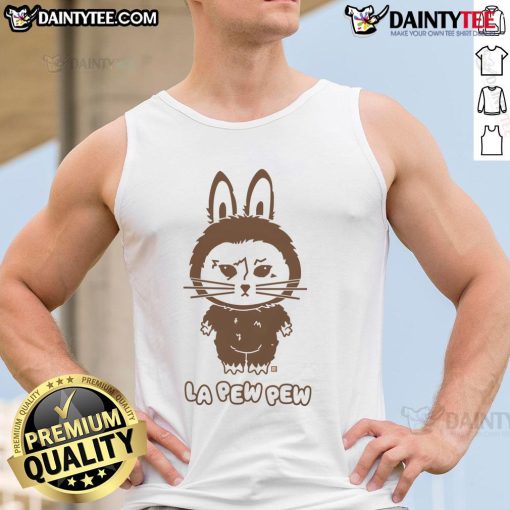 Cute LaPewPew tank top featuring a playful graphic design, perfect for casual summer outfits and animal lovers.