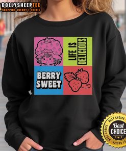 Cute Life Is Delicious Berry Sweet Sweatshirt featuring vibrant berry colors and playful design, perfect for casual wear.