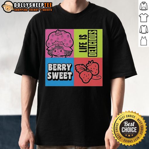 Cute Life Is Delicious Berry Sweet T-Shirt featuring vibrant berry graphics on a stylish casual tee.