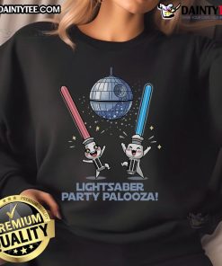 Adorable Cute Lightsaber Party Palooza Sweatshirt featuring vibrant lightsaber designs for fans of all ages.