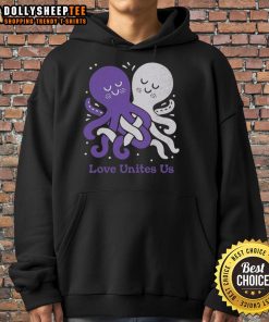 Cute Love Unites Us Octopi Hoodie featuring vibrant octopus designs, perfect for ocean lovers and cozy fashion enthusiasts.