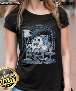 Adorable Cute Me Time Cozy Ghost Ladies Tee featuring playful ghost graphics perfect for casual, spooky style.