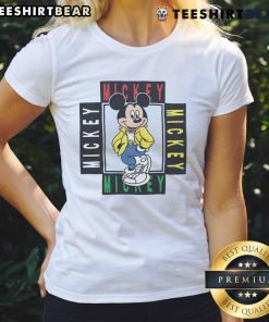 Vintage 80s Cute Mickey Mouse ladies tee featuring a playful design perfect for Disney fans and retro fashion lovers.