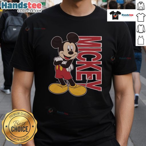 Cute Mickey Mouse 90s T-shirt featuring vibrant colors and retro design, perfect for nostalgic Disney fans.