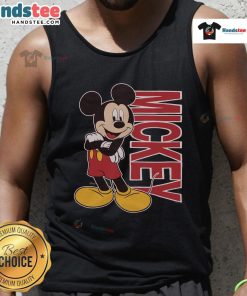 Cute Mickey Mouse 90s tank top featuring vibrant colors and a classic cartoon design perfect for retro fashion lovers.