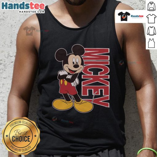 Cute Mickey Mouse 90s tank top featuring vibrant colors and a classic cartoon design perfect for retro fashion lovers.