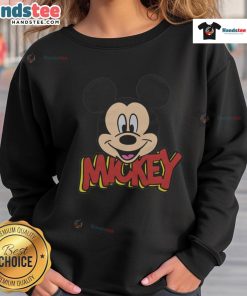 Cute Mickey Mouse icon sweatshirt featuring a vibrant design, perfect for Disney fans and casual wear.