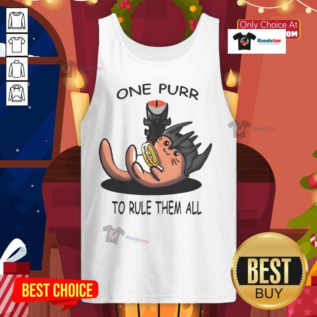 Cute One Purr To Rule Them All Lord Of The Rings Cat Tank Top Cute cat tank top featuring One Purr to Rule Them All design inspired by Lord of the Rings, perfect for cat lovers.