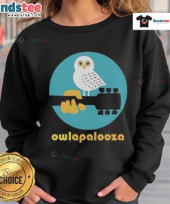 Cute Owlapalooza sweatshirt featuring a colorful owl design, perfect for cozy casual wear and owl lovers.